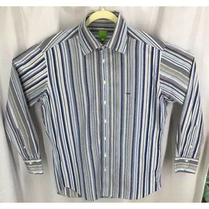 Ciao Long Sleeve Stripe Blue White Gray Size L